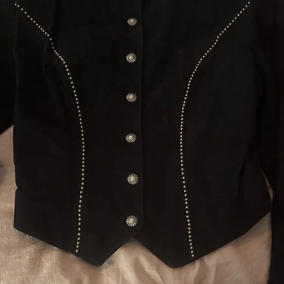 Tony Lama Black Studded Women's Blazer - Picture 2 of 6